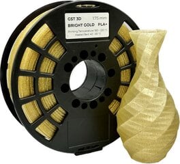 3D spausdinimo siūlas GST 3D PLA+ Bright Gold/Glitter kaina ir informacija | Išmanioji technika ir priedai | pigu.lt