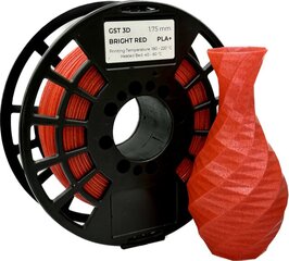 GST 3D filament PLA+ Bright red/glitter цена и информация | Смарттехника и аксессуары | pigu.lt