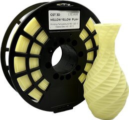 3D spausdinimo siūlas GST 3D PLA+ Mellow Yellow kaina ir informacija | Išmanioji technika ir priedai | pigu.lt