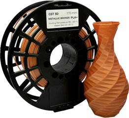 GST 3D filament PLA+ Mettalic Bronze цена и информация | Смарттехника и аксессуары | pigu.lt