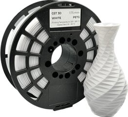 GST 3D filament  PETG White цена и информация | Смарттехника и аксессуары | pigu.lt