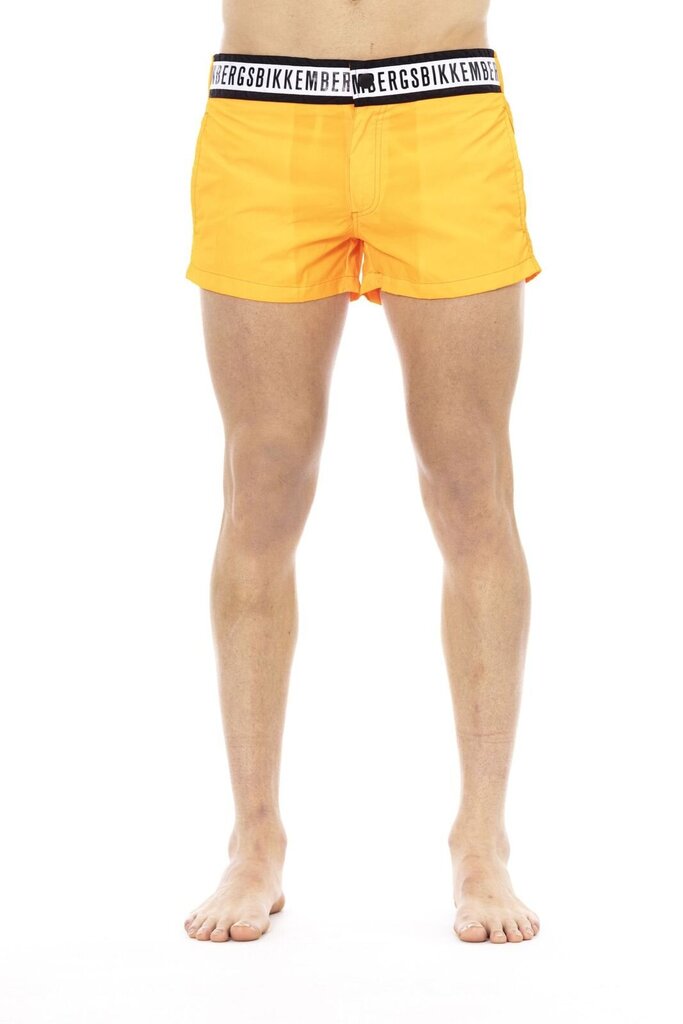 Maudymosi šortai vyrams bikkembergs beachwear, oranžiniai kaina ir informacija | Maudymosi šortai, glaudės | pigu.lt