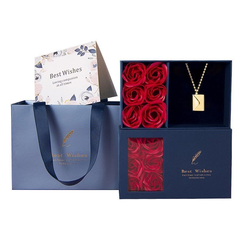 Dovanų dėžutė su 6 muilinėmis rožėmis (papuošalai į dovanų rinkinį neįeina), LIVMAN цена и информация | Kitos originalios dovanos | pigu.lt