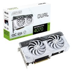 Asus Dual GeForce RTX 4070 White OC Edition 12ГБ GDDR6X (DUAL-RTX4070-O12G-WHITE) цена и информация | Видеокарты (GPU) | pigu.lt