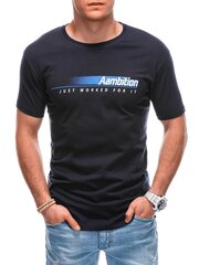 футболка s1799 - темно-синий цена и информация | Мужские футболки | pigu.lt