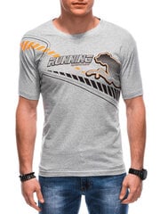 футболка s1800 - серая/оранжевая цена и информация | Мужские футболки | pigu.lt