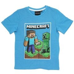 Футболка Minecraft - синий цена и информация | Рубашка для мальчиков | pigu.lt