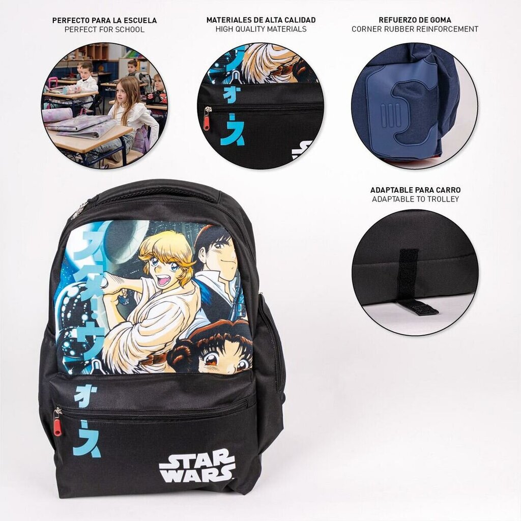 Mokyklinis krepšys Star Wars (Žvaigždžių karai), juodas kaina ir informacija | Kuprinės mokyklai, sportiniai maišeliai | pigu.lt