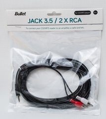 Аудио кабель 3.5 мм - 2xRCA, 5 м цена и информация | Кабели и провода | pigu.lt
