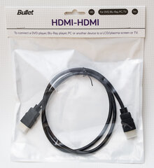 Кабель Bullet HDMI-HDMI, 1 м. цена и информация | Кабели и провода | pigu.lt