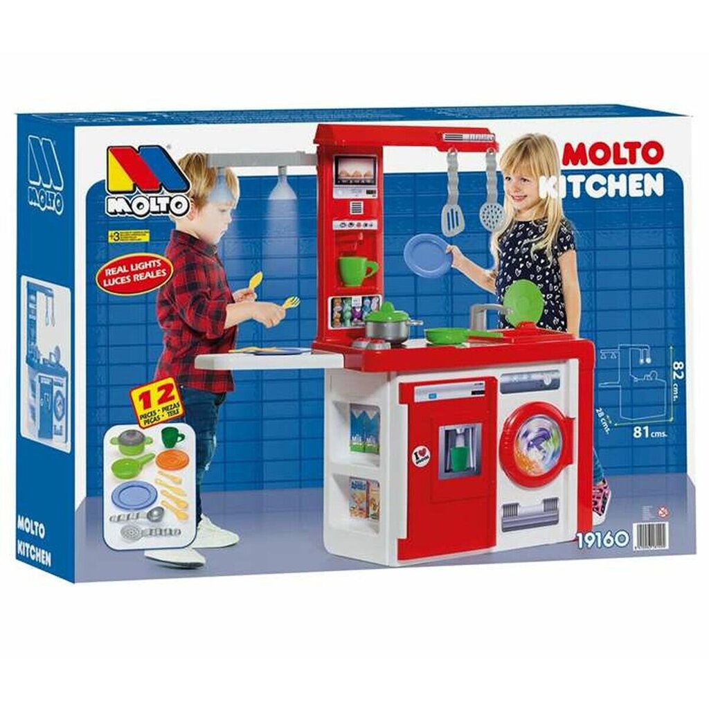 Žaislinė virtuvėlė Moltó su indais ir šviesom kaina ir informacija | Žaislai mergaitėms | pigu.lt
