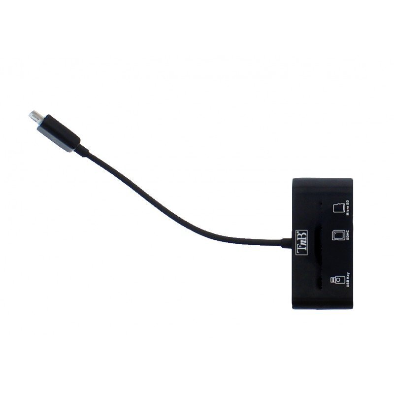 USB šakotuvas + SD kortelių skaitytuvas kaina ir informacija | Adapteriai, USB šakotuvai | pigu.lt