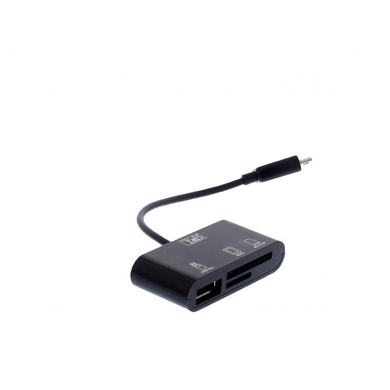 USB šakotuvas + SD kortelių skaitytuvas kaina ir informacija | Adapteriai, USB šakotuvai | pigu.lt