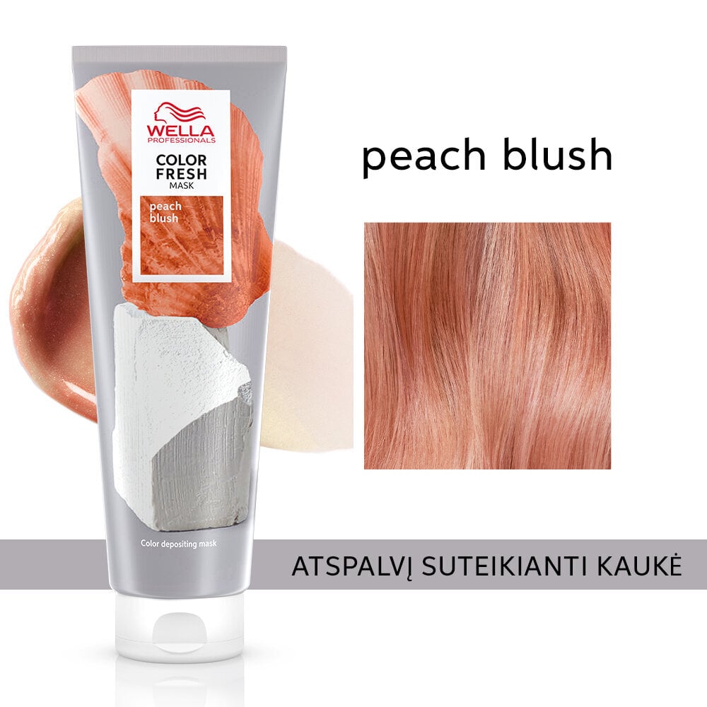 Tonuojanti plaukų kaukė Wella Professionals Color Fresh Mask, Peach Blush, 150ml kaina ir informacija | Priemonės plaukų stiprinimui | pigu.lt