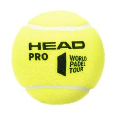 Padelio kamuoliukai Head PRO RFID 575613, 3 vnt kaina ir informacija | Padelis | pigu.lt