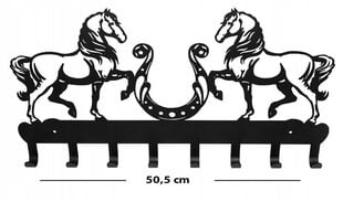 Sieninė kabykla rūbams ir raktams Žirgai kaina ir informacija | Drabužių kabyklos | pigu.lt