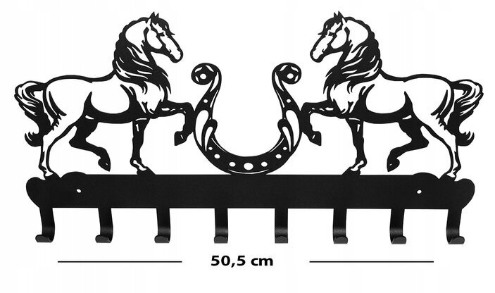 Sieninė kabykla rūbams ir raktams Žirgai kaina ir informacija | Drabužių kabyklos | pigu.lt