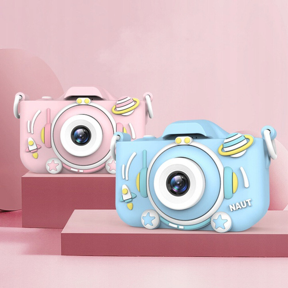 Vaikiškas fotoaparatas 40 Mpx su SD kortele, rožinis kaina ir informacija | Skaitmeniniai fotoaparatai | pigu.lt