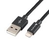 USB-A prie Lightning Cable RapidCord 1m juodas *MFi sertifikuotas kaina ir informacija | Kabeliai ir laidai | pigu.lt