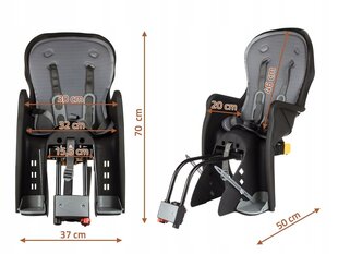 Заднее велосипедное сиденье Malpay, черное цена и информация | Велокресла | pigu.lt