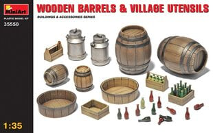 Klijuojamas Modelis MiniArt 35550 Wooden Barrels & Village Utensils 1/35 цена и информация | Склеиваемые модели | pigu.lt