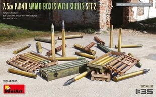 Klijuojamas Modelis MiniArt 35402 7.5cm PaK40 Ammo Boxes with Shells Set 2 1/35 цена и информация | Склеиваемые модели | pigu.lt