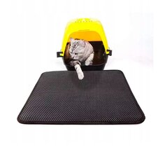 Коврик для кошачьего лотка SH design, 50x40 см, черный цена и информация | Средства по уходу за животными | pigu.lt