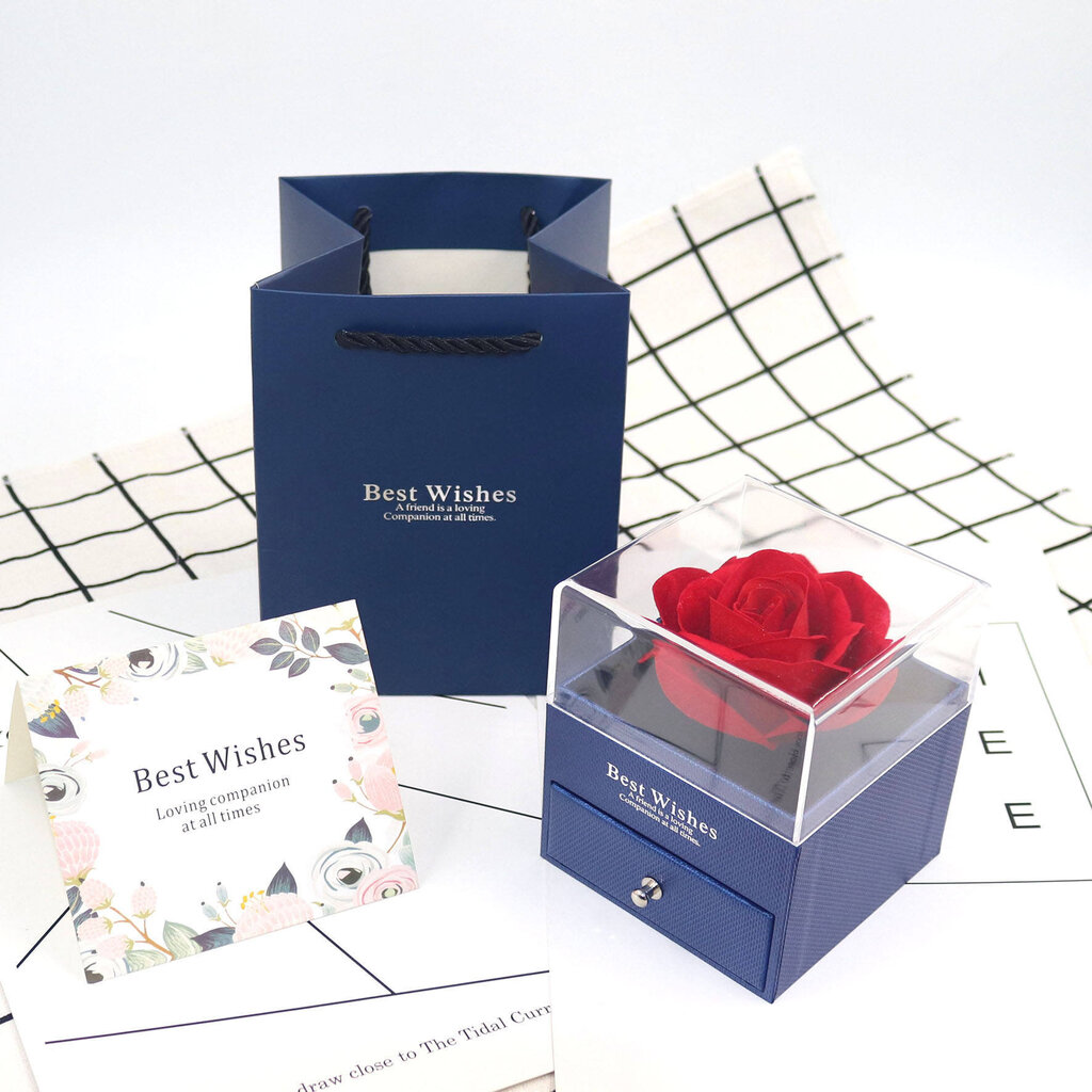 Dovanų dėžutė su 1 muilo rože (papuošalai į dovanų rinkinį neįeina), LIVMAN цена и информация | Kitos originalios dovanos | pigu.lt