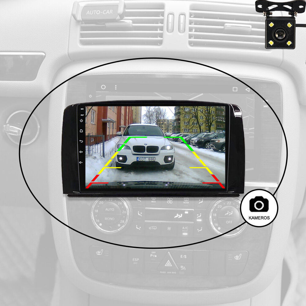 Bzcaraudio Mercedes Benz r W251 2006-12 Android Multimedia kaina ir informacija | Automagnetolos, multimedija | pigu.lt
