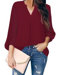 Блузка женская, бордовая цена и информация | Женские блузки, рубашки | pigu.lt