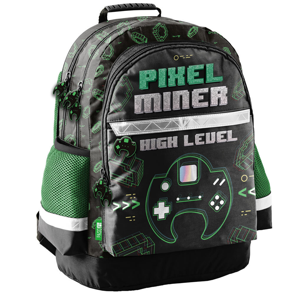 Mokyklinės kuprinės rinkinys Paso Pixel Miner kaina ir informacija | Kuprinės mokyklai, sportiniai maišeliai | pigu.lt