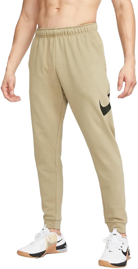 Nike sportinės kelnės vyrams M Nk Df Pnt Taper Fa Swsh CU6775 276, smėlio spalvos kaina ir informacija | Sportinė apranga vyrams | pigu.lt