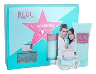 Набор Antonio Banderas Blue Seduction для женщин: туалетная вода EDT, 50 мл + лосьон для тела, 100 мл цена и информация | Женские духи | pigu.lt