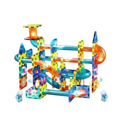 Magnetinis konstruktorius Lean Toys Light Magnetic Blocks, 110 d. kaina ir informacija | Konstruktoriai ir kaladėlės | pigu.lt