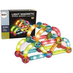 Magnetinis konstruktorius LeanToys, 52 d. цена и информация | Конструкторы и кубики | pigu.lt