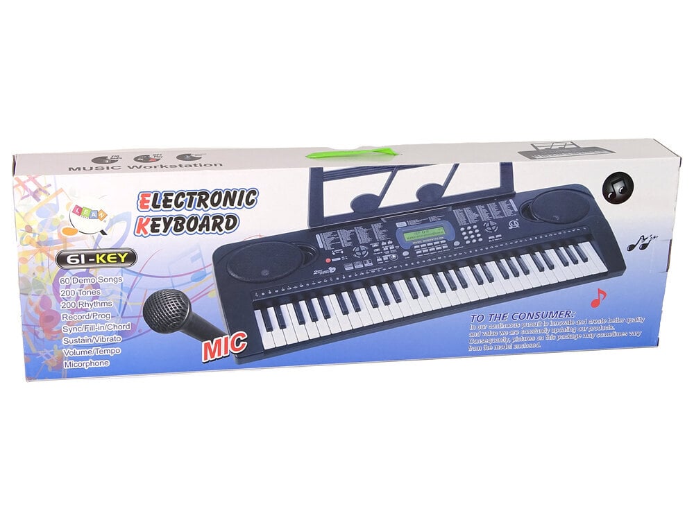 Elektrinis pianinas su mikrofonu Lean Toys MQ-6159 цена и информация | Lavinamieji žaislai | pigu.lt