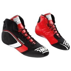 Lenktynių batai OMP One Evo Tecnica, juodi/raudoni kaina ir informacija | Moto batai | pigu.lt