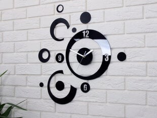 Настенные часы PLANET 60x60см, черные цена и информация | Часы | pigu.lt