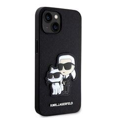 Karl Lagerfeld PU Saffiano Karl and Choupette NFT Case for iPhone 13 Black цена и информация | Чехлы для телефонов | pigu.lt