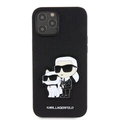 Karl Lagerfeld PU Saffiano Karl and Choupette NFT Case for iPhone 12 Pro Max Black цена и информация | Чехлы для телефонов | pigu.lt