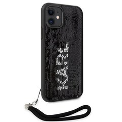 Karl Lagerfeld Sequins Reversible Case for iPhone 11 Black|Silver цена и информация | Чехлы для телефонов | pigu.lt