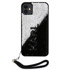 Karl Lagerfeld Sequins Reversible Case for iPhone 11 Black|Silver цена и информация | Чехлы для телефонов | pigu.lt