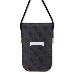 Guess PU 4G Metal Logo Script Phone Bag Black цена и информация | Чехлы для телефонов | pigu.lt