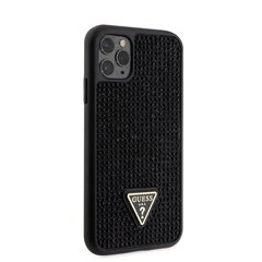 Guess Rhinestones Triangle Metal Logo Case for iPhone 11 Pro Black цена и информация | Чехлы для телефонов | pigu.lt