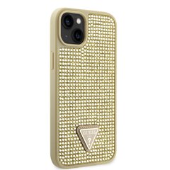 Guess Rhinestones Triangle Metal Logo Case for iPhone 14 Gold цена и информация | Чехлы для телефонов | pigu.lt