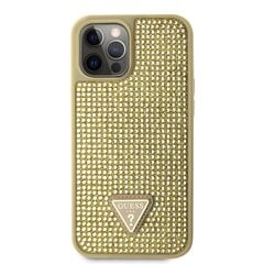 Guess Rhinestones Triangle Metal Logo Case for iPhone 12 Pro Max Gold цена и информация | Чехлы для телефонов | pigu.lt