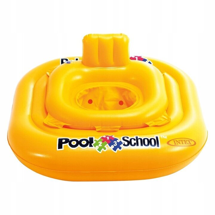 Vaikiškas plaukimo žiedas su sėdyne Intex, 79x79cm, geltonas kaina ir informacija | Pripučiamos ir paplūdimio prekės | pigu.lt