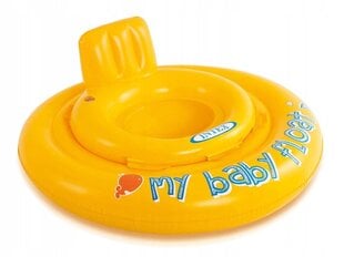 Vaikiškas plaukimo ratas su sėdyne Intex My Baby Float, 65x73cm, gelotnas kaina ir informacija | Pripučiamos ir paplūdimio prekės | pigu.lt