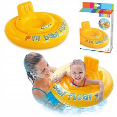 Vaikiškas plaukimo ratas su sėdyne Intex My Baby Float, 65x73cm, gelotnas цена и информация | Надувные и пляжные товары | pigu.lt