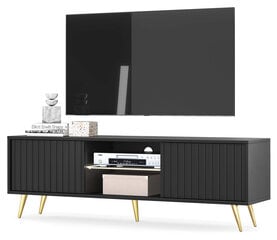 TV staliukas Selsey Bello 135 cm, juodas/auksinės spalvos kaina ir informacija | TV staliukai | pigu.lt